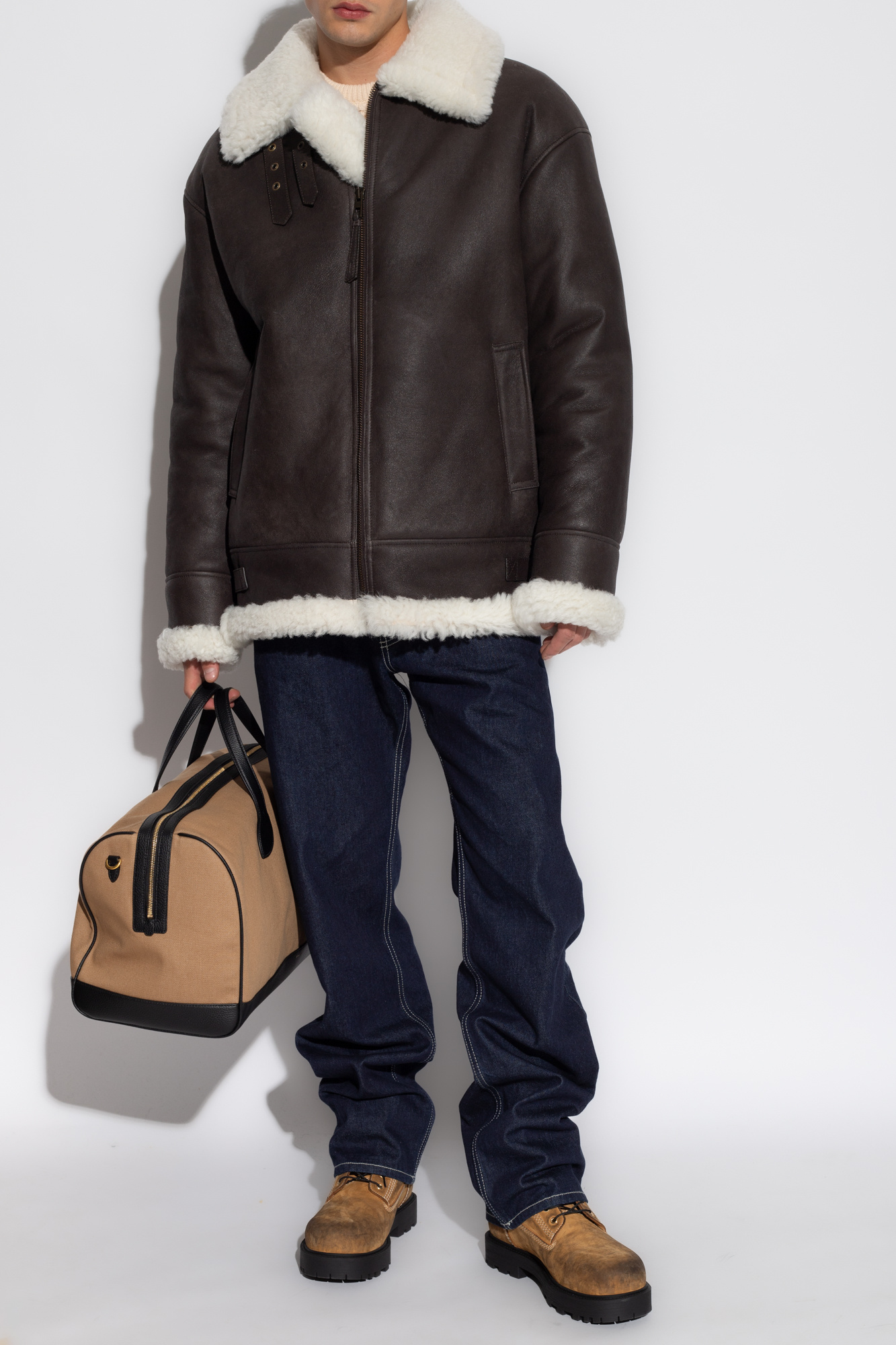 Brown Shearling jacket Loewe Vitkac Italy